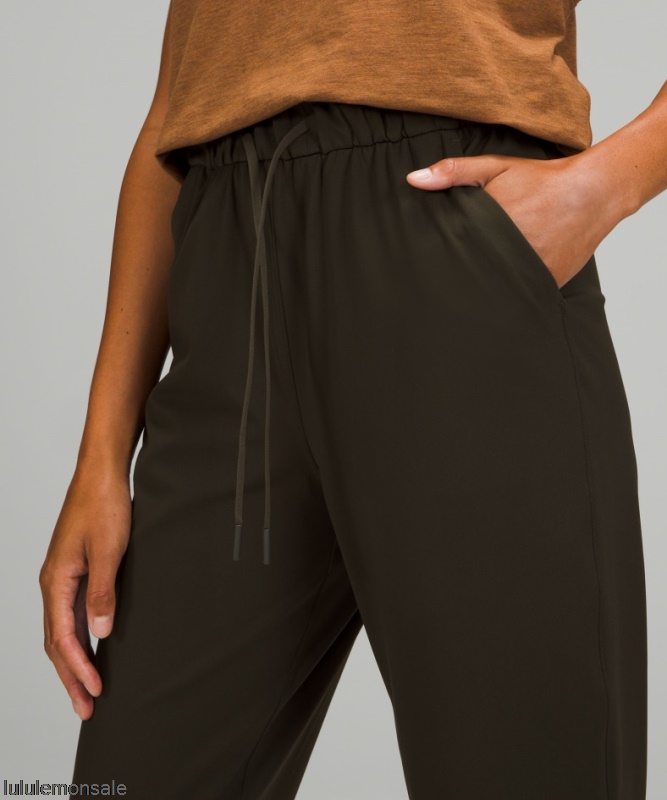 Lululemon Damen DELULU216 | Stretch-Jogger Mit Hohem Bund In Voller Länge Dunkeloliv